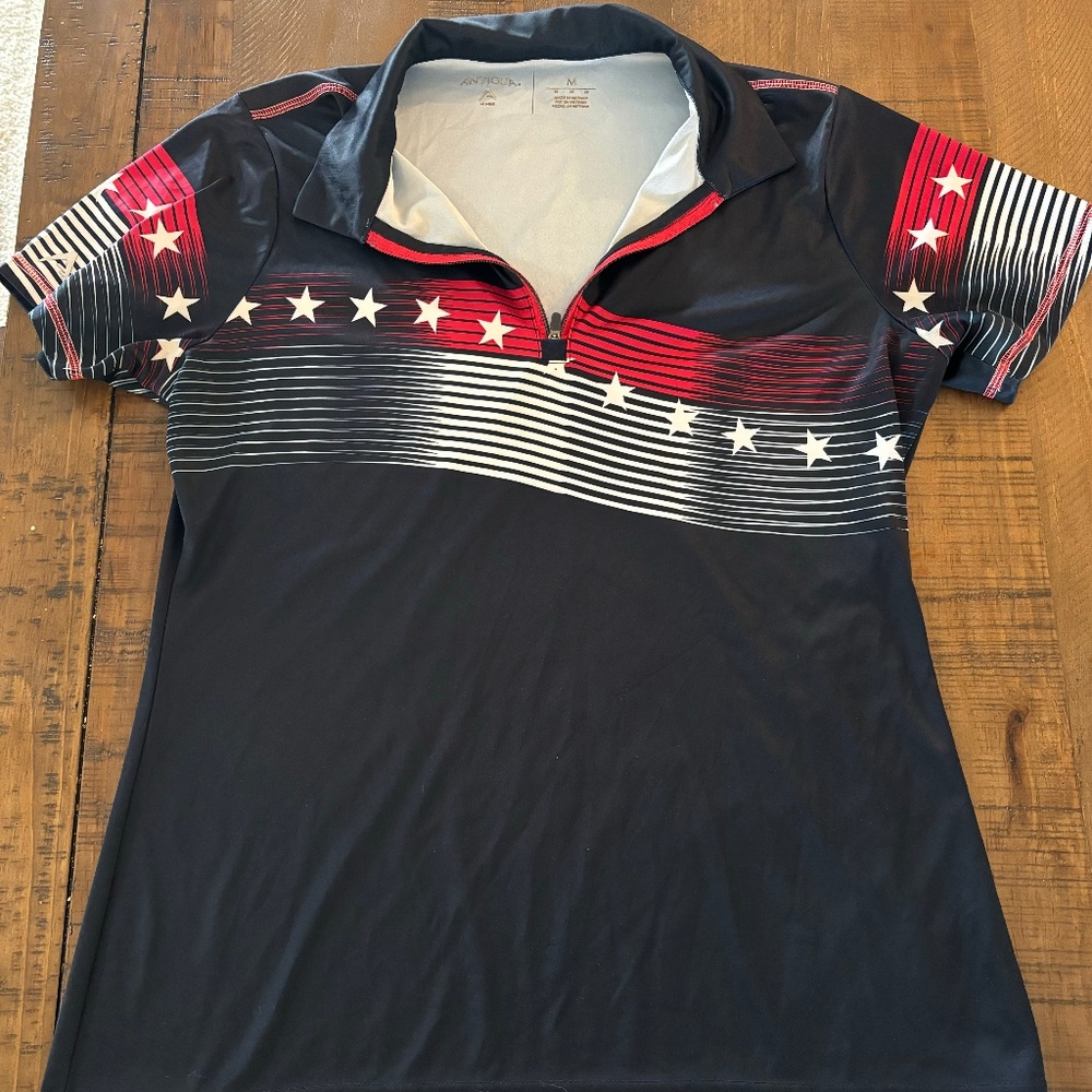 Womens USA Patriotic Polo